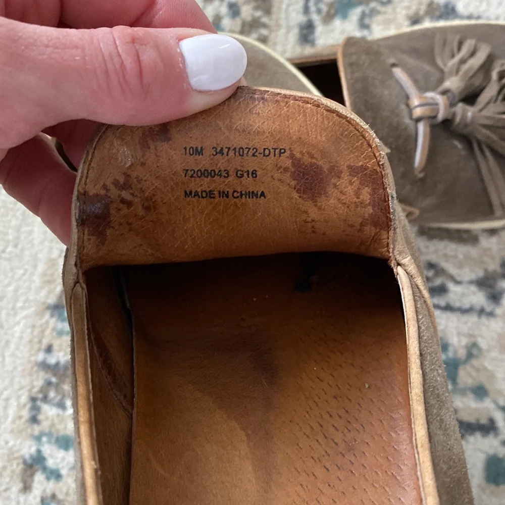 Frye Brown Suede Tassel Slip-On Sneakers